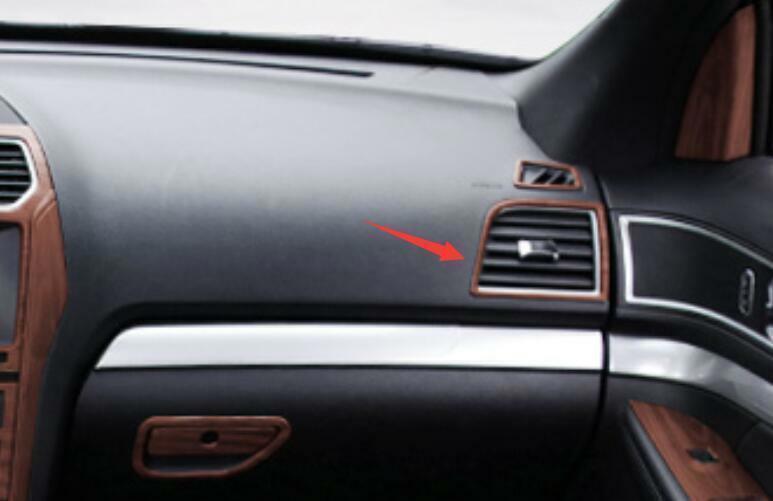 for Ford Explorer 2011-2019 Wood Grain Steel Left And Right Air Outlet Vent Trim