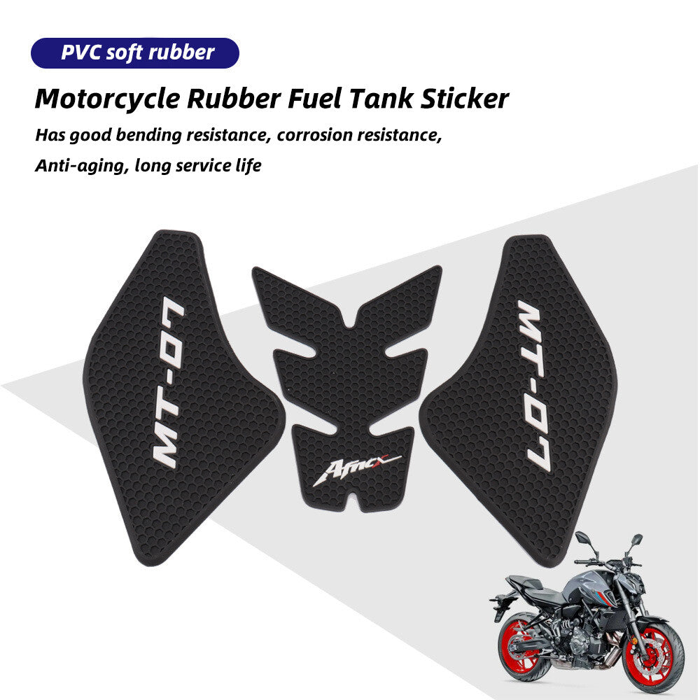 Motorcycle Rubber Side Fuel Tank Pad Non-Slip Sticker for YAMAHA MT-07 2021-2022
