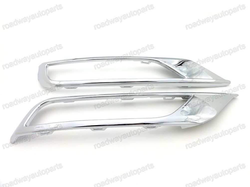 1Pair Front Fog Light Cover Chrome Molding Trim for Honda CRV CR-V UK 2015-2016