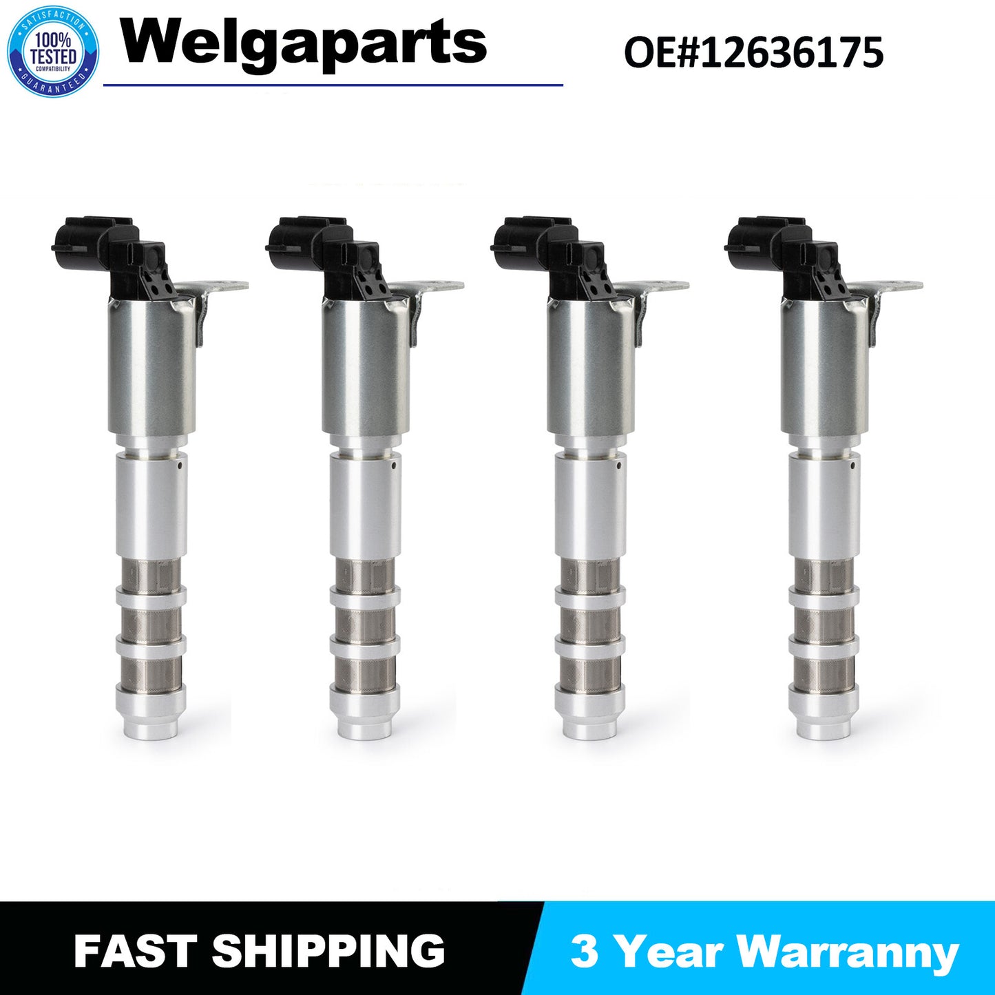 4x 12636175 Variable Valve Camshaft Timing Solenoid for Buick GM for Cadillac for Chevy