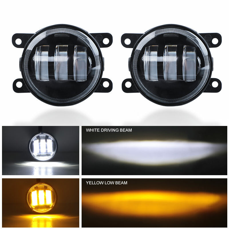 2Pcs 3.5 inch 30W LED Driving Lamp Fog Light for Jeep for Wrangler JK 2 Door 07-15