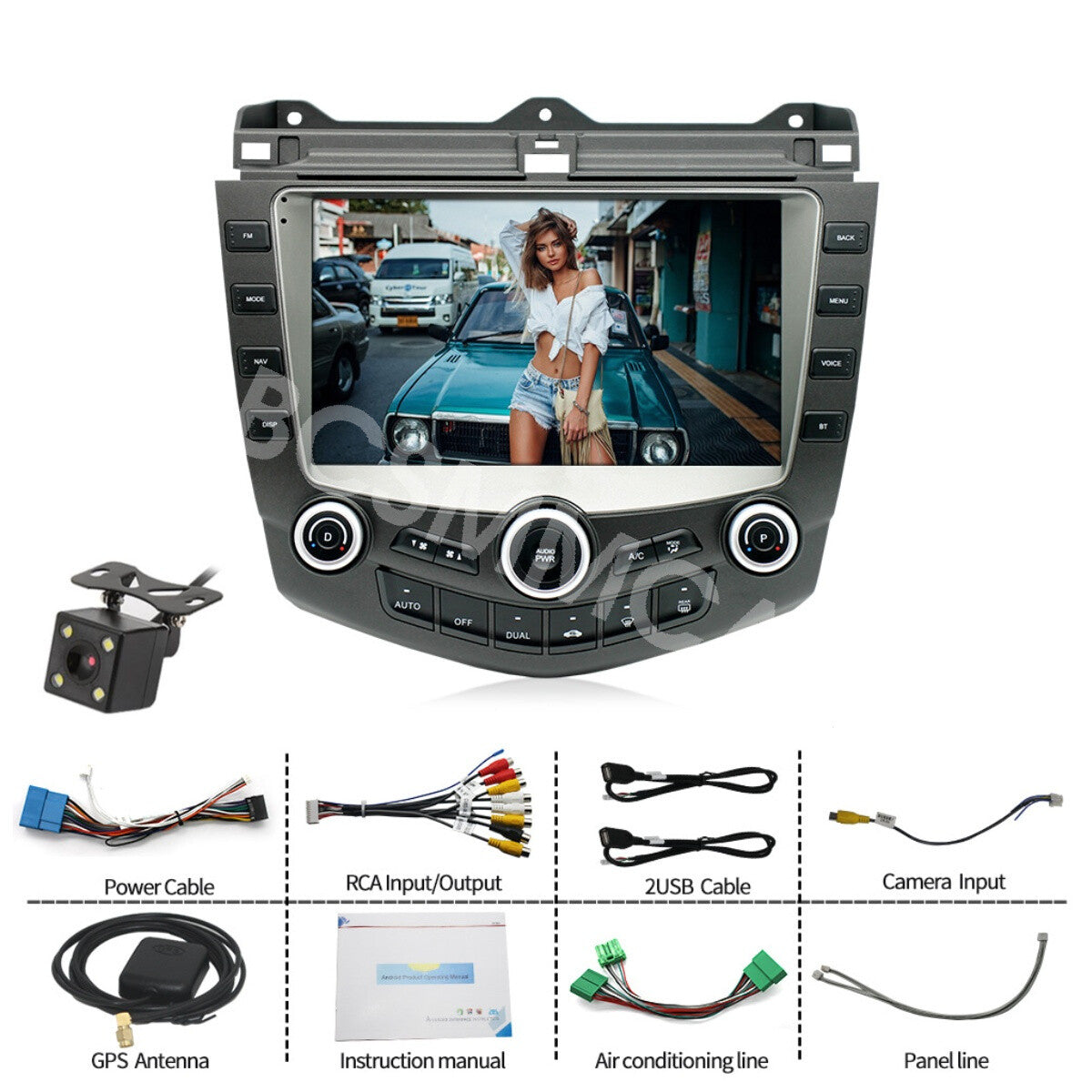 Android Car Radio Stereo Head Unit For Carplay Fit for Honda Accord 2003-2007