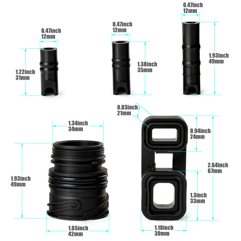 6-piece new 6HP21/6HP19 valve body to housing seal kit for BMW 128i/328i/Z4