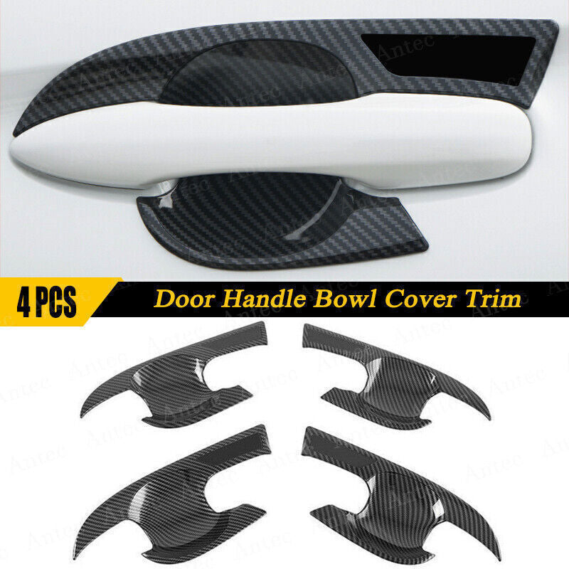 4P Carbon Fiber Style Door Handle Bowl Cover Trim for Toyota for Corolla Cross 22-24