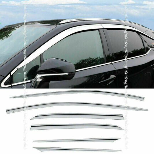 for LEXUS RX350 450h 2016-2021 Chrome Window Vent Visor Sun Rain Guard Deflector