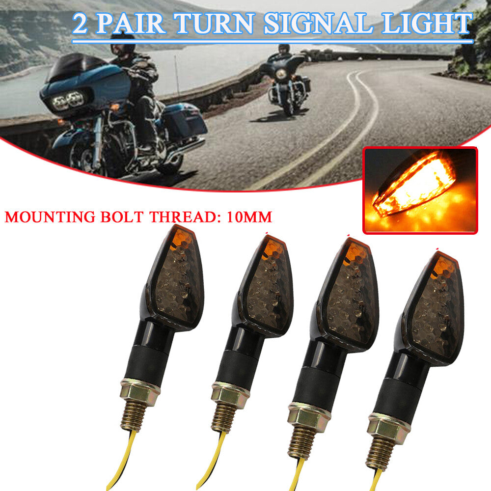 4-piece universal LED turn signal amber light indicator for motorcycles suitable for Suzuki and for Honda