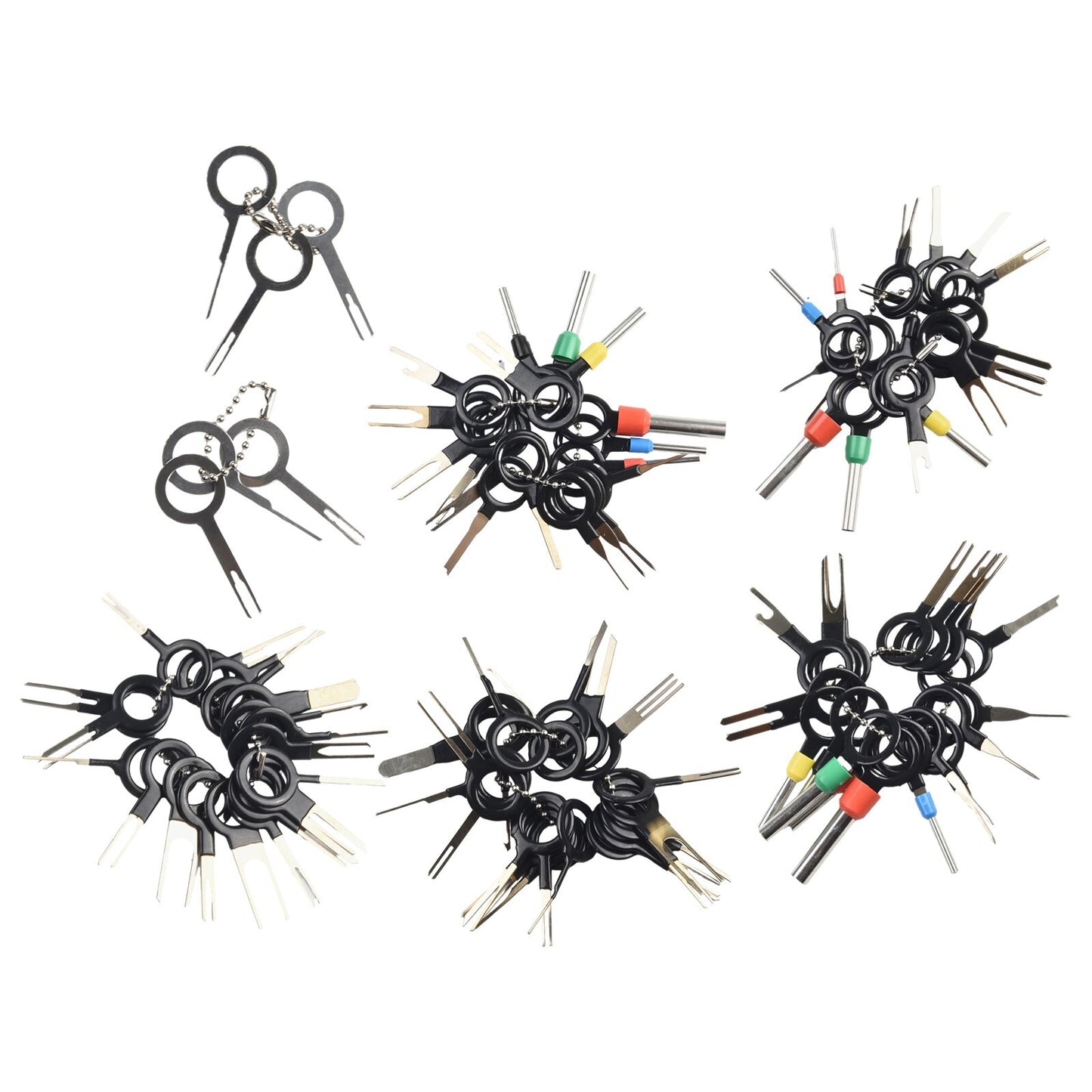 100Pc Pin Ejector Wire Kit Extractor Auto Terminal Removal Connector Puller Tool