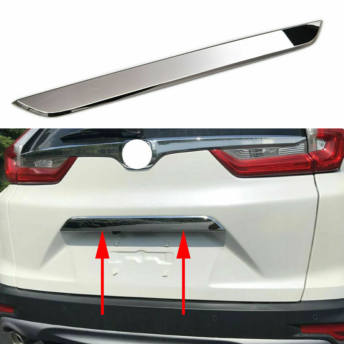 Chrome Rear Trunk Tailgate Lid Panel Cover Trim for Honda CR-V CRV 5th 2017-2022