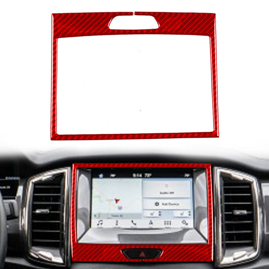 Carbon Fiber for Navigator GPS Panel Cover Trim for Ford Ranger Sport 2015-2022 22