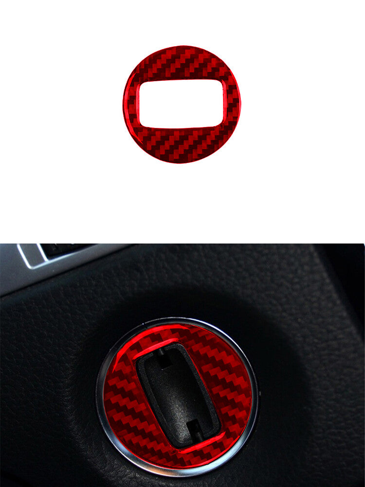 Red Carbon Fibre Keyhole Trim for VW Touareg 2011-2018