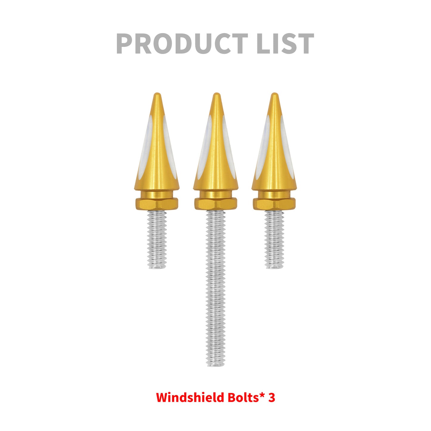 Gold Spike Wind Screen Windshield Bolts for Harley Street Electra Glide 14-2023