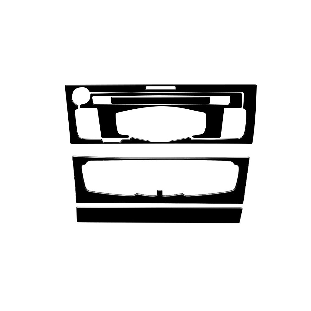 5Pcs CD Player Radio Air-Con Trim Cover TYP-B Gloss Black for Audi Q5 2009-2017
