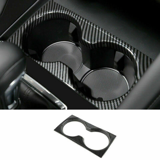 for Mazda 3 Axela 2019-22 ABS Carbon Fiber Central Console Water Cup Cover Trim