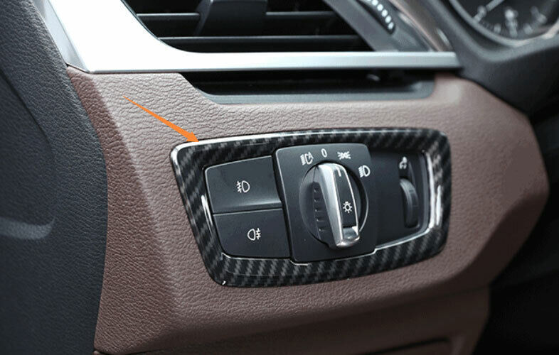 Fit for BMW X1 F48 2016-2022 ABS Carbon Fiber Function Control Button Frame Trim