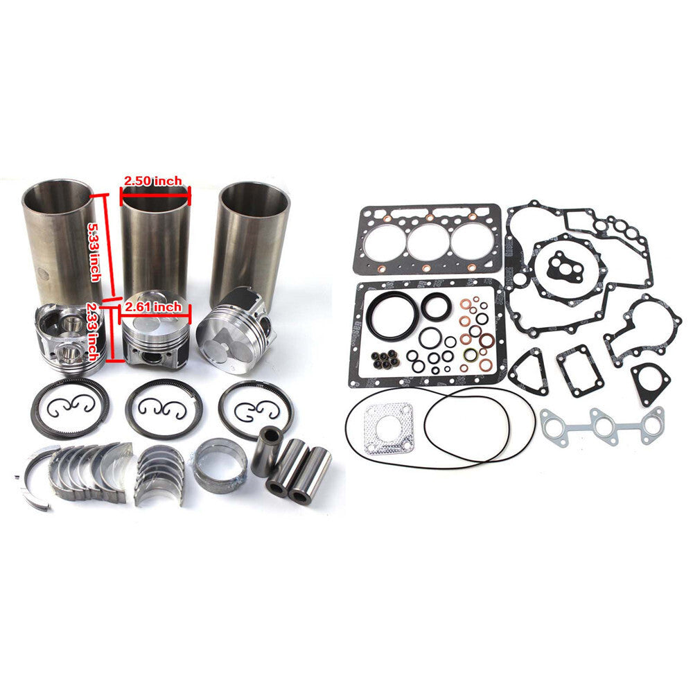 Engine Overhaul Rebuild Kit Pistons Rod Bearings For Kubota D722/D722EBH/D722E