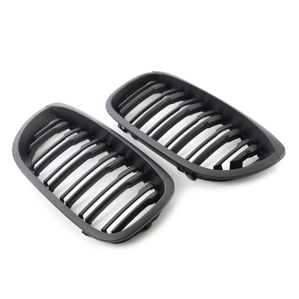 Double Line Front Bumper Kidney Grille Fit for BMW 3-Series E46 2-Door 2003-2006