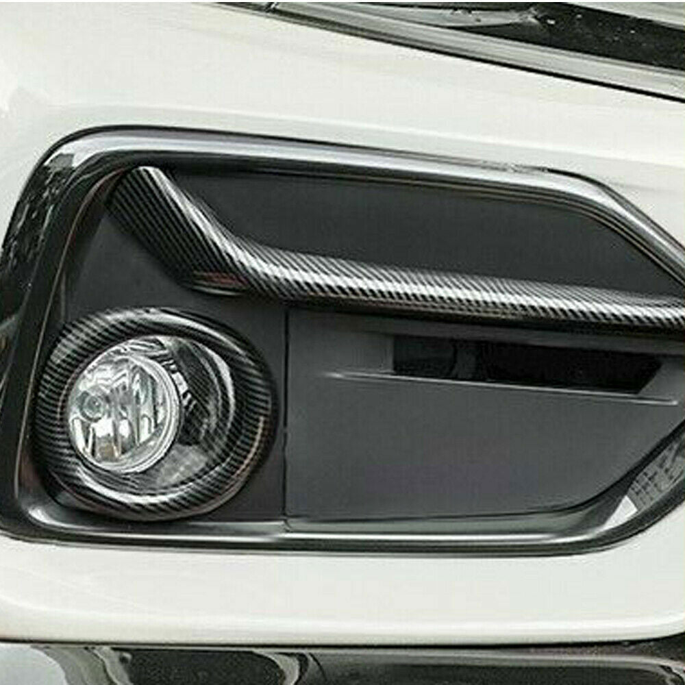 2PCS for Honda for Civic Hatchback 19-21 Carbon Fiber ABS Front Fog Light Cover Trim