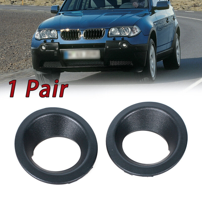 2-Piece Front Fog Light Cover Trim Frame for BMW X3 E83 2004-2006
