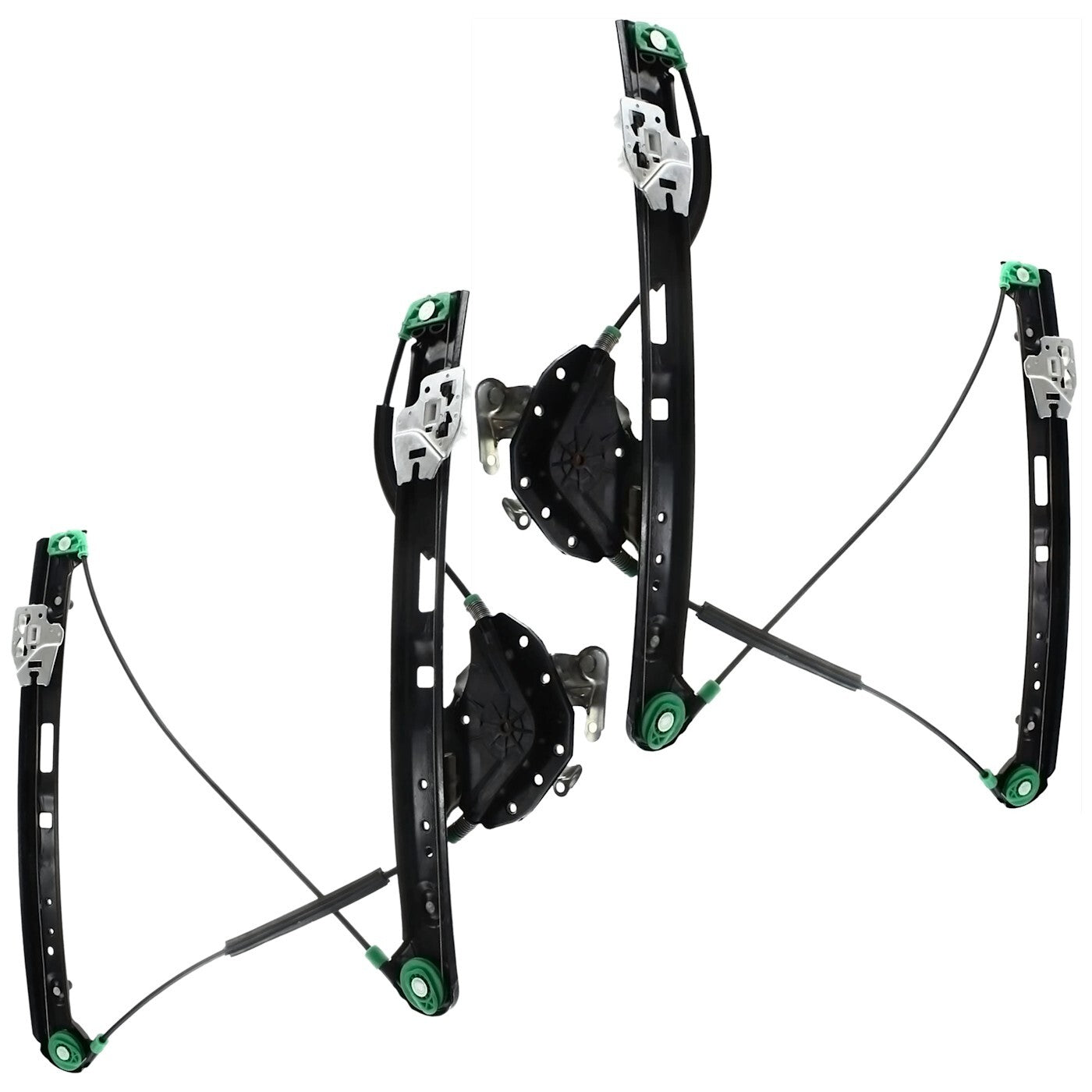 Pair Window Regulators Glass Set of 2 Front Driver  Passenger Side for 330 325