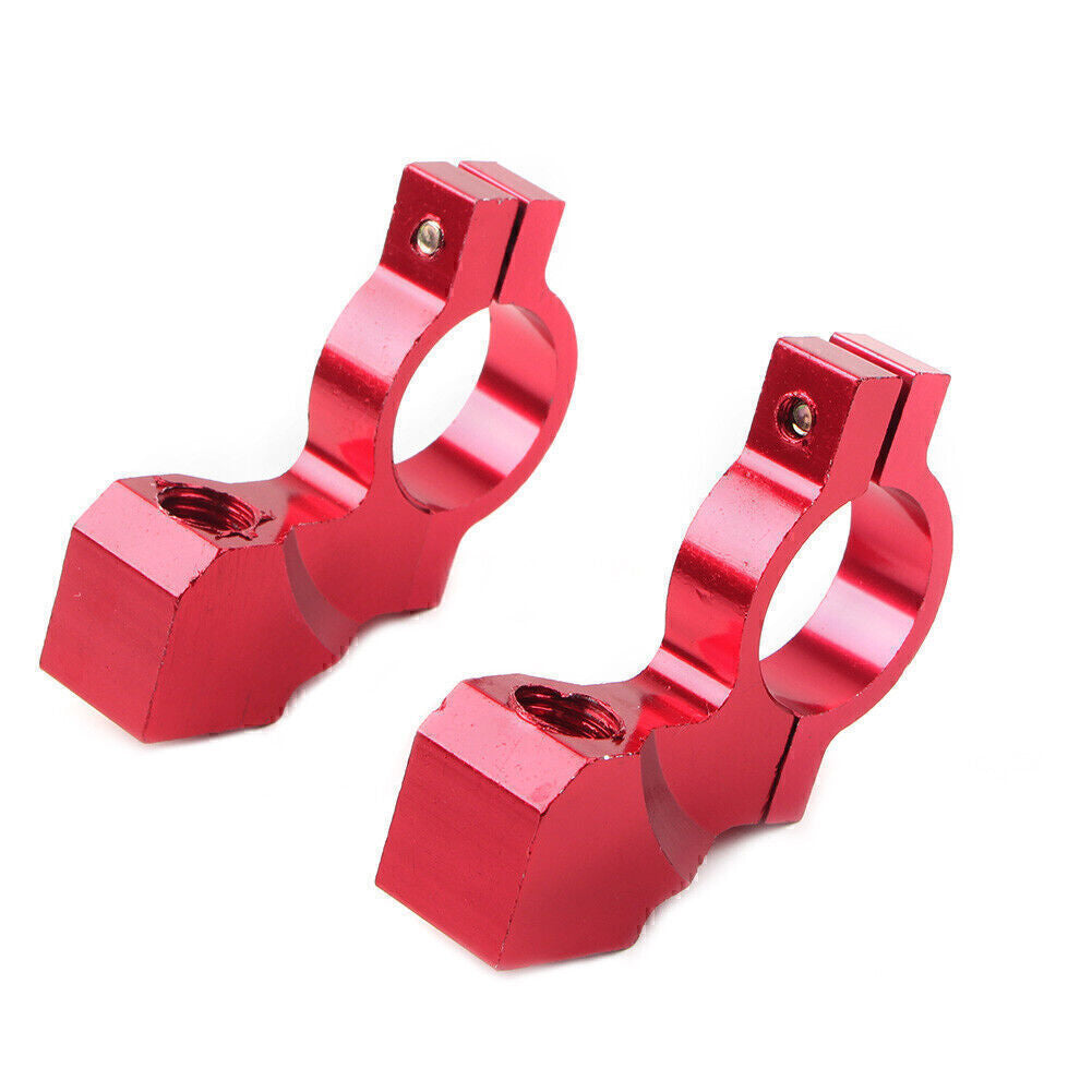 22mm 7/8 Motorcycle Bike Handlebar Rearview Mirror Mount Bracket Clamp Red