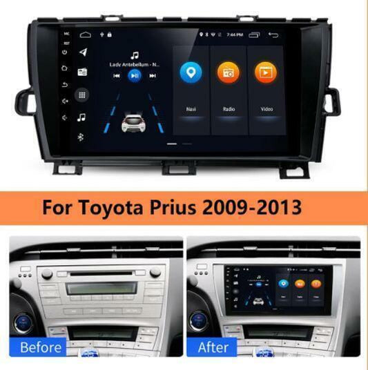 9 Inch Android 10.1 Car Stereo Radio Wifi 2+32GB for Toyota Prius 2009-2013 RHD