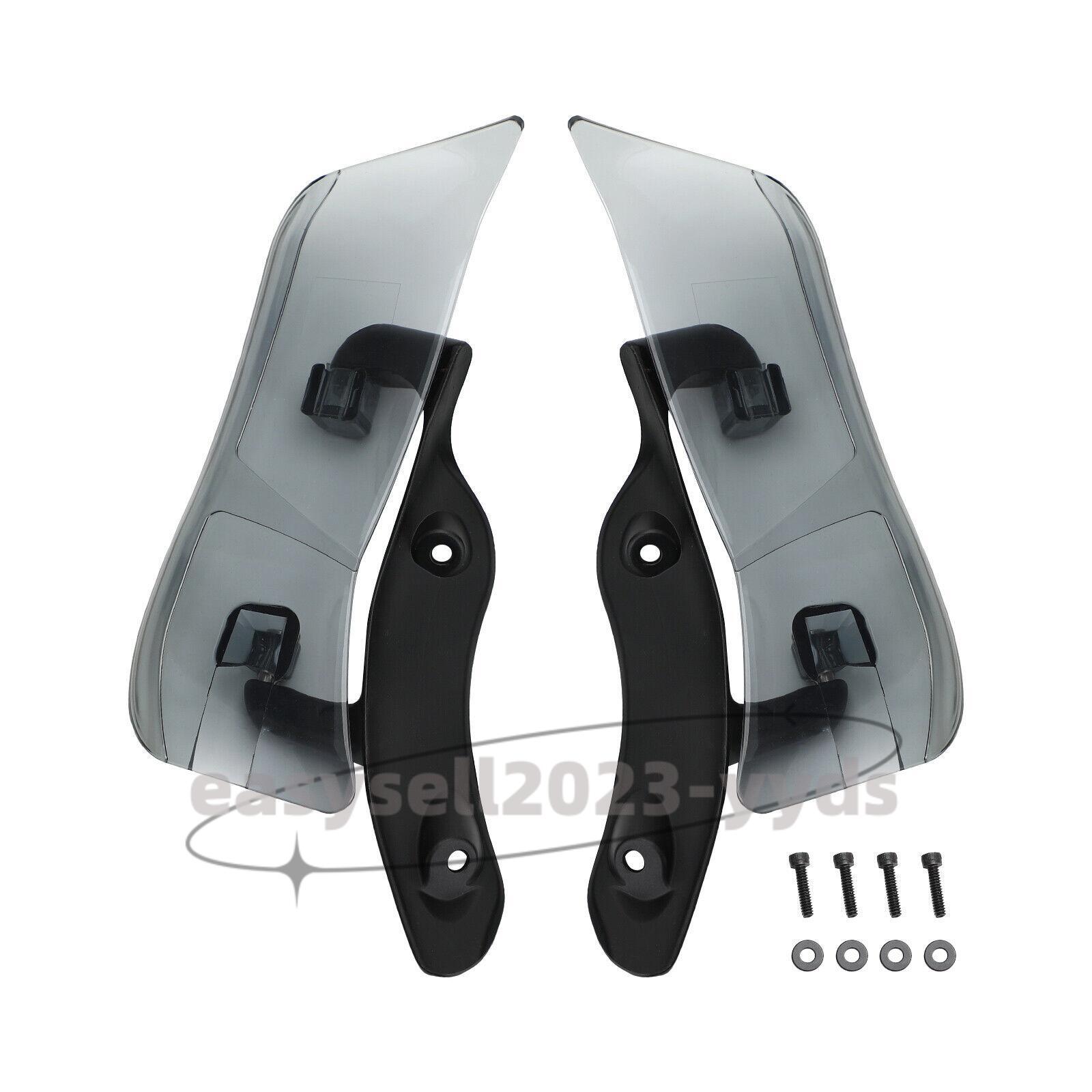 Smoke Adjustable Fairing Side Wing Air Deflectors for Harley Road Glide 15-20