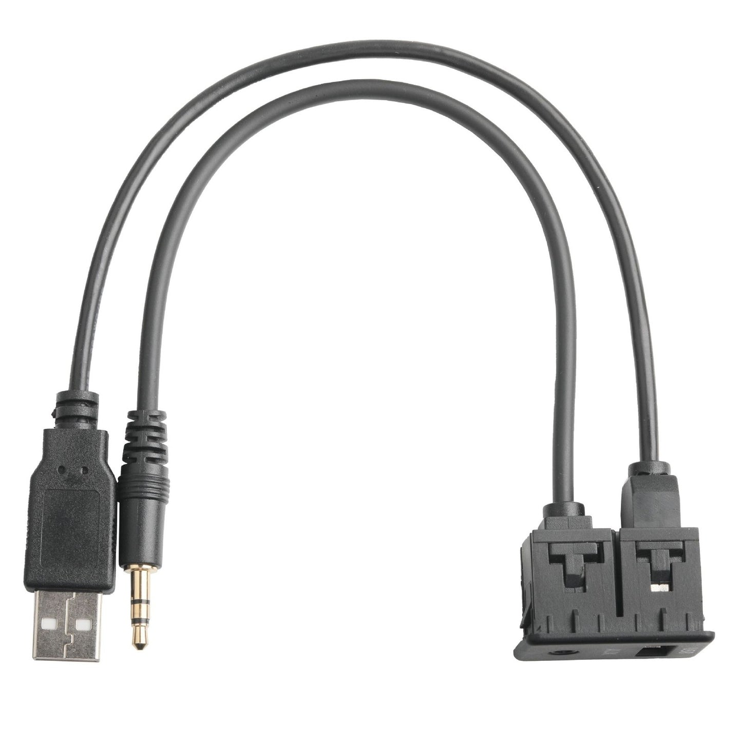 1x New Car Dash Mount AUX USB Port Panel Auto Boat Extension Cable Adapter 15CM
