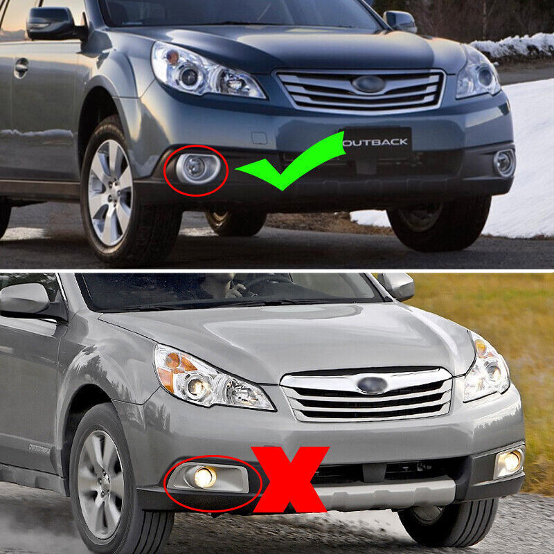 2Pcs Front Silver Fog Lights Lamp Covers For 2009-2012 for Subaru Outback