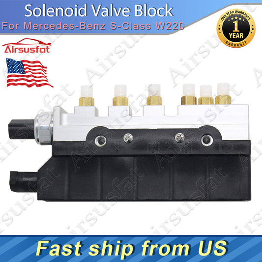Air Suspension Compressor Solenoid Valve Block for Mercedes-Benz S-Class W220 US