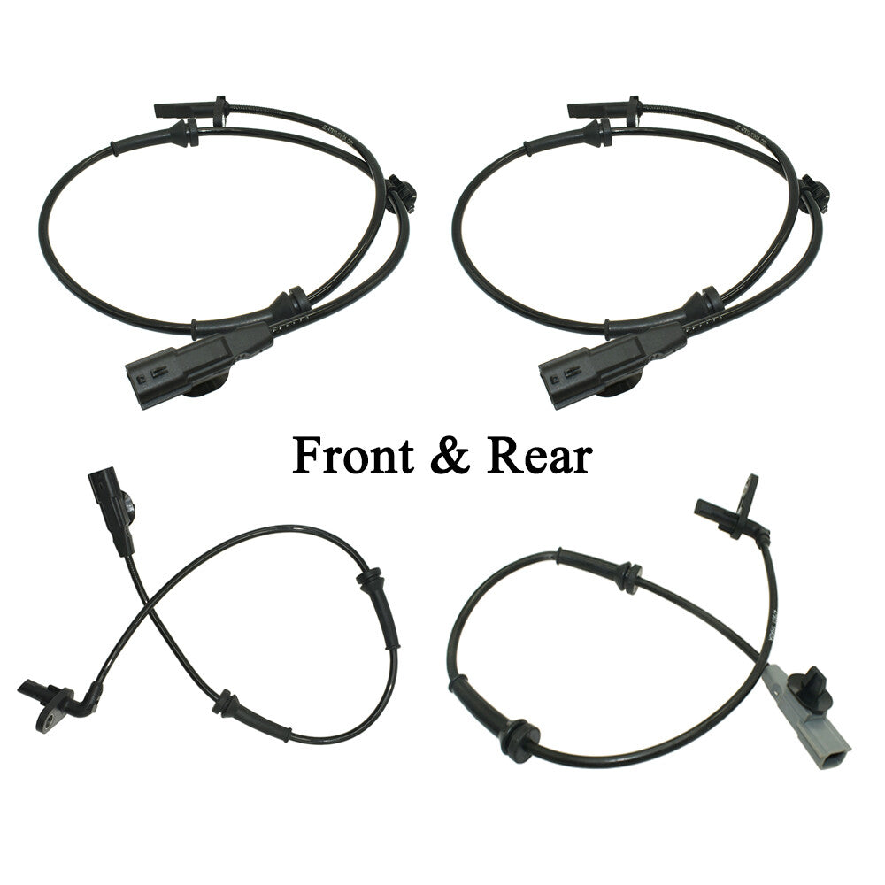 4x ABS Wheel Speed Sensor Front + Rear for Nissan Versa Versa Note L4 1.6L 12-19