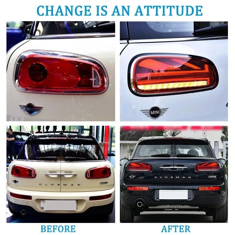 LED taillights are compatible with 2016-2019 for BMW for Mini Cooper Clubman F54 sequential taillights.