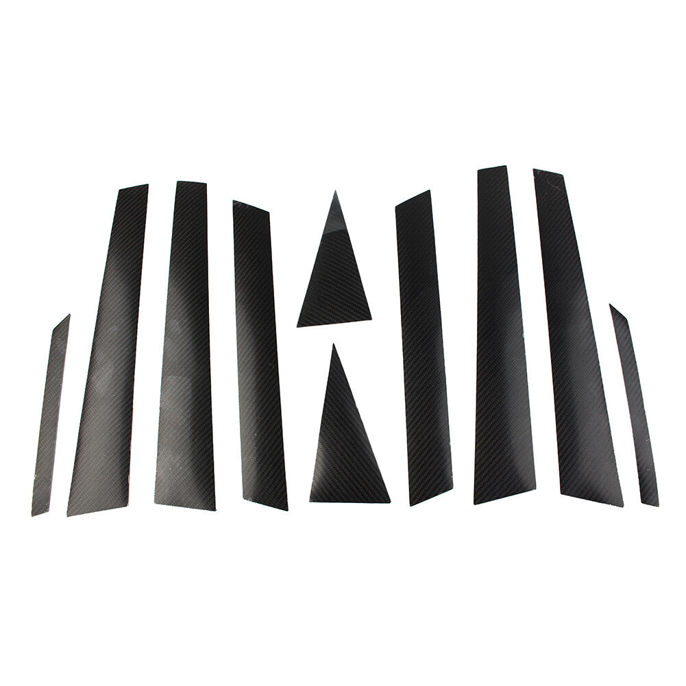 for Audi Q7 SQ7 4M 2016-2019 10x Carbon Fiber Set Pillar Posts Door Window Trim