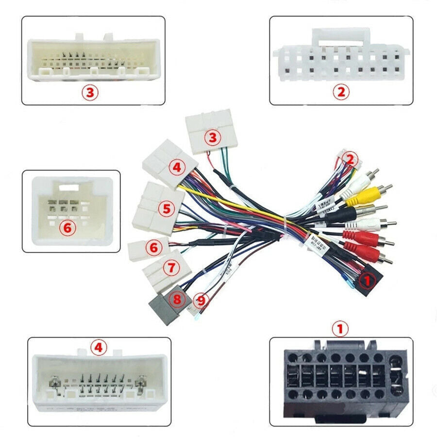 16 Pin Auto Stereo Audio Android Power Cable Adapter With Canbus Box for Nissan