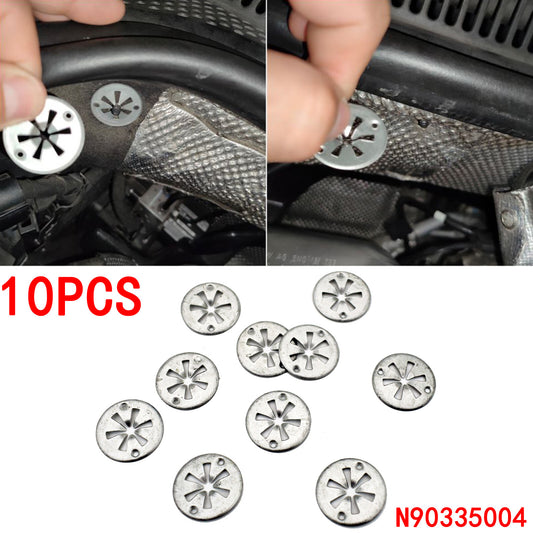 10 x clamping washers heat protection plate engine compartment mat clip retaining clip for VW for Audi