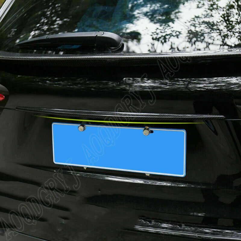 Carbon fiber trunk rear spoiler middle trim strip for lexus nx200t/300h 2014-17