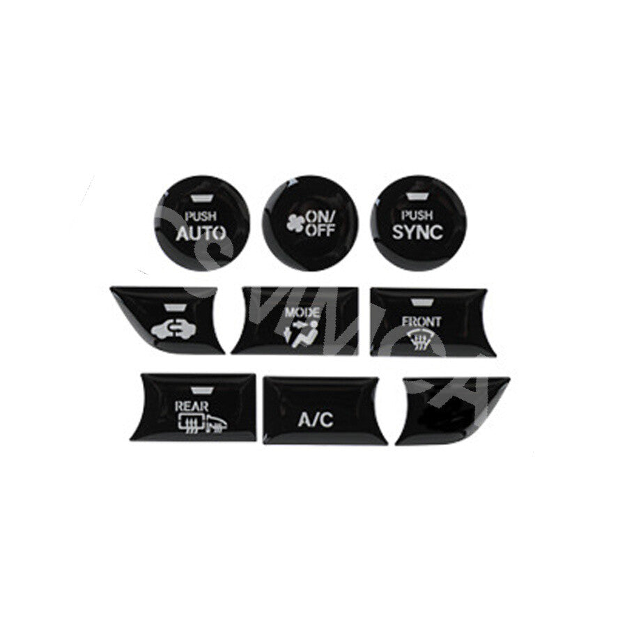 Fit For 2018-2021 for Honda Accord A/C Button Repair Decal Dash Switch Sticker Black