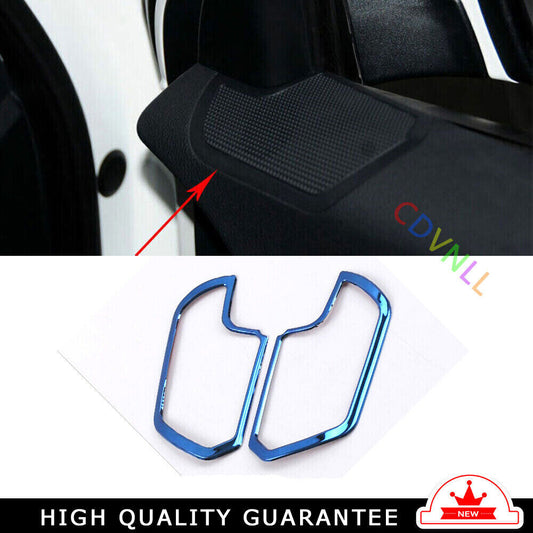 Front Door Speaker Ring Cover Trim 2 Fit for Kia Sportage R GL 11-16 Blue Steel