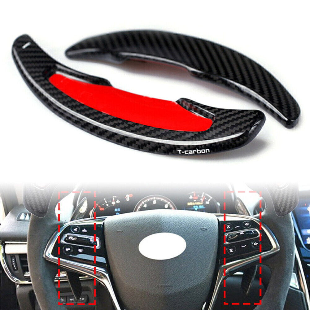 Carbon Steering Wheel Shift Paddle Extension for Cadillac ATS ATS-L 2014-2017 16