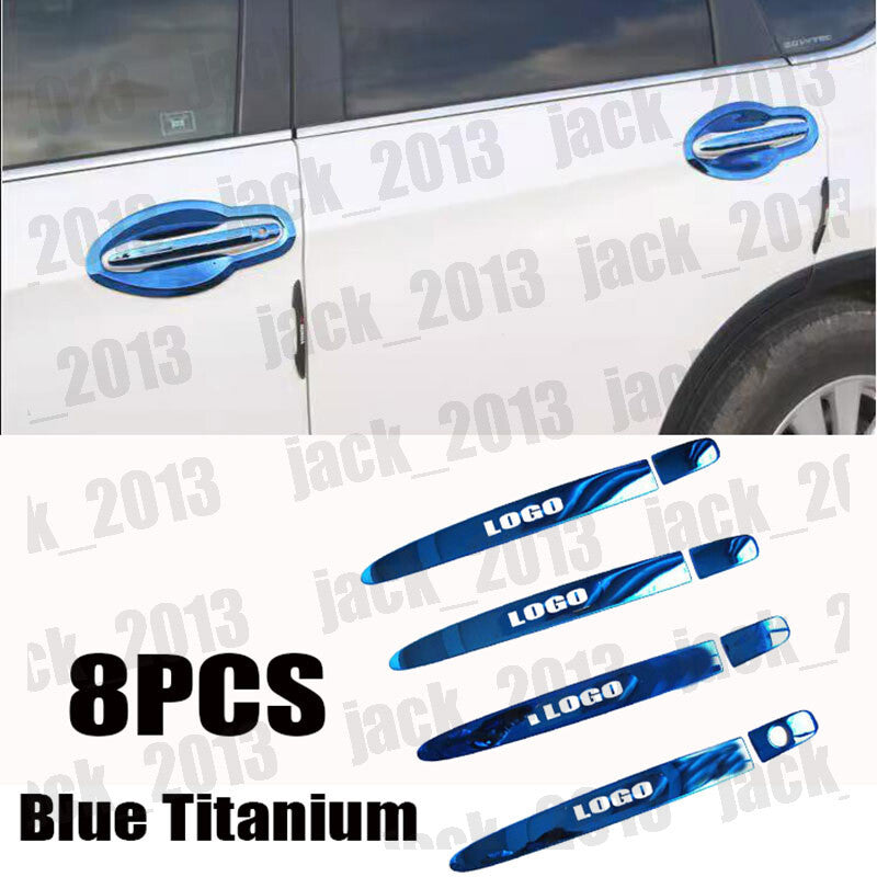 for Honda CRV CR-V 2012-2016 stainless Blue Door Handle Cover Trims 8Pcs