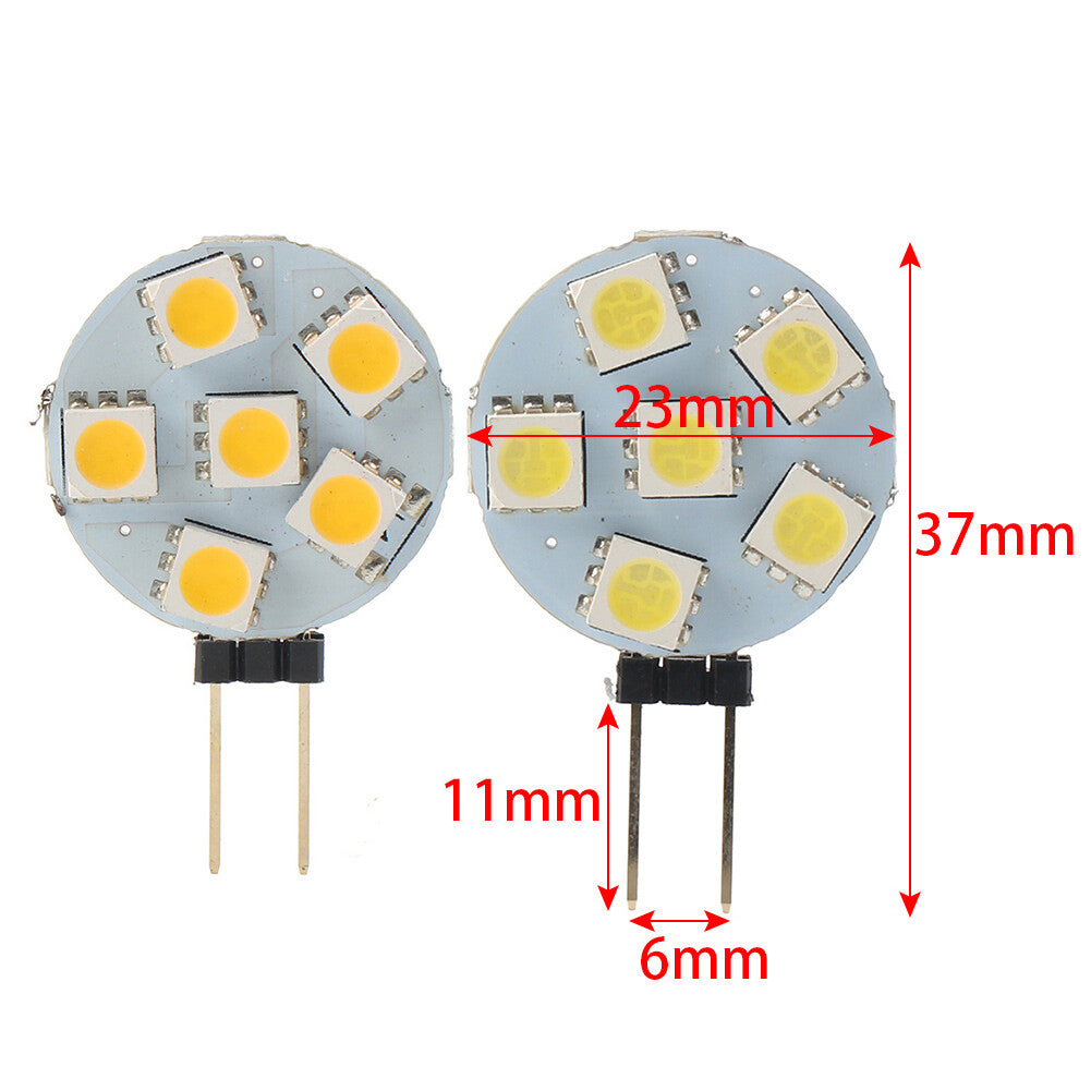 DC12V G4 Super Bright Flat Light 5050 SMD 6 LED Bulb Lamp
