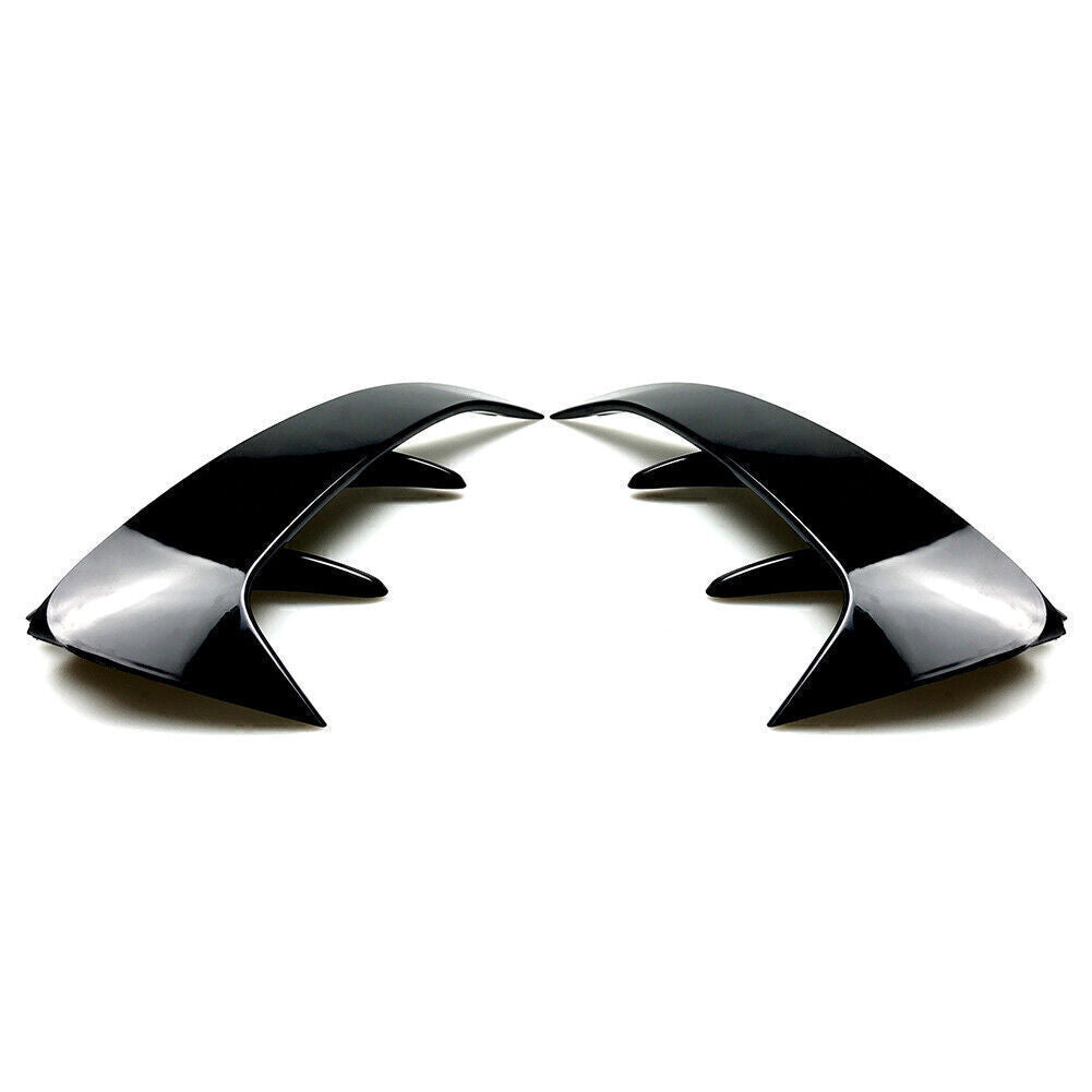 2x Rear Bumper Fins Splitters Spoiler Black for Benz A-class W177 A200 A220 A35