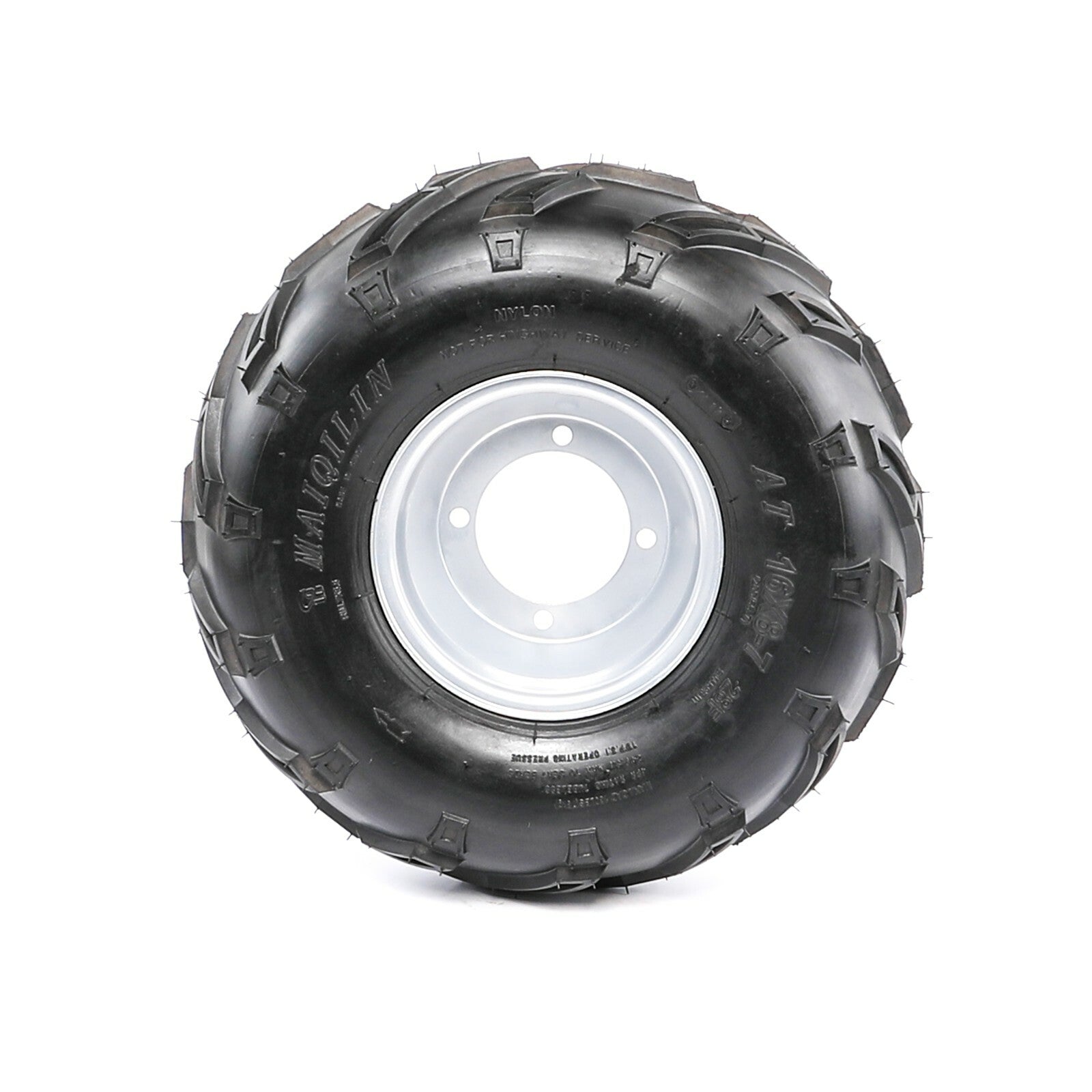 7-inch go-kart wheels, 16x8-7 tires, 4-lug rims, 110mm diameter, suitable for all-terrain vehicles, 125cc, 110cc.