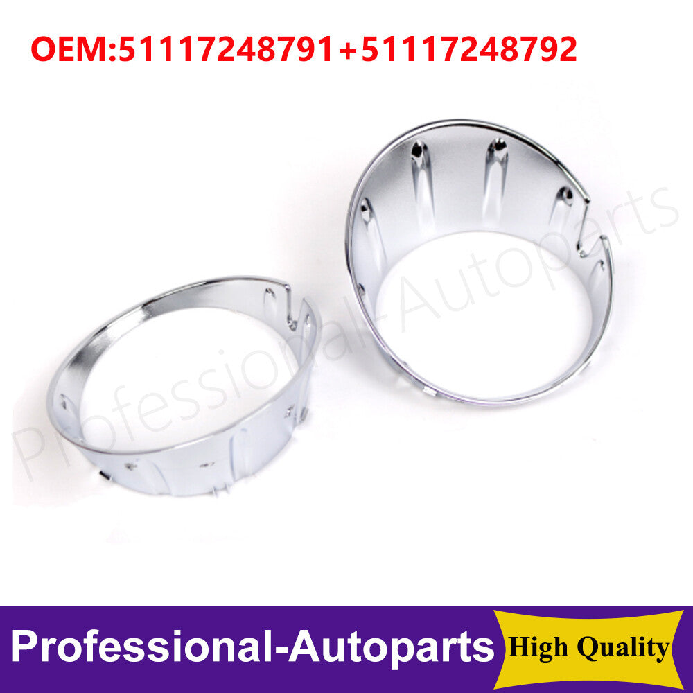1 pair of front left + right fog light trim rings suitable for 11-15 for Mini Cooper R55 R56 R57 R58