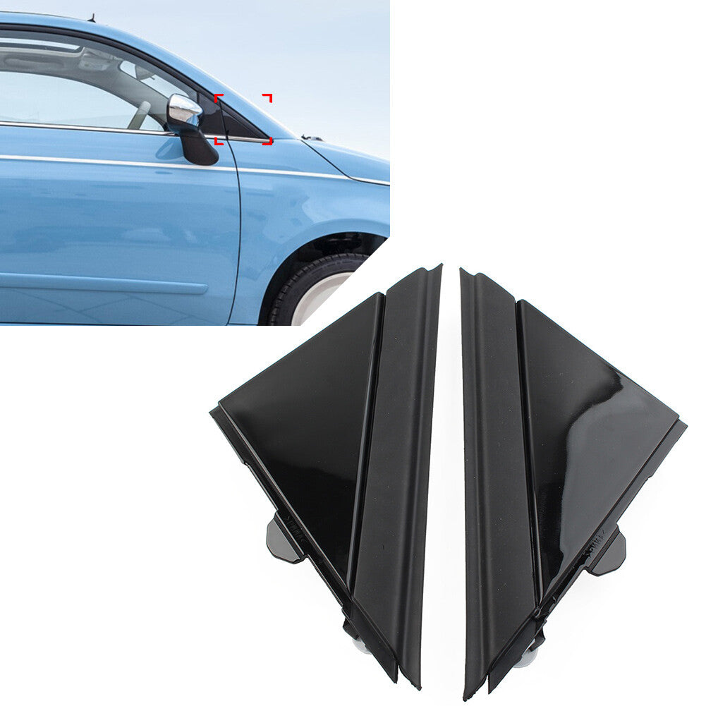 2pcs Car Door Mirror Flag Covers for Fiat 500 2012-2019 1SH17KX7AA 1SH16KX7AA