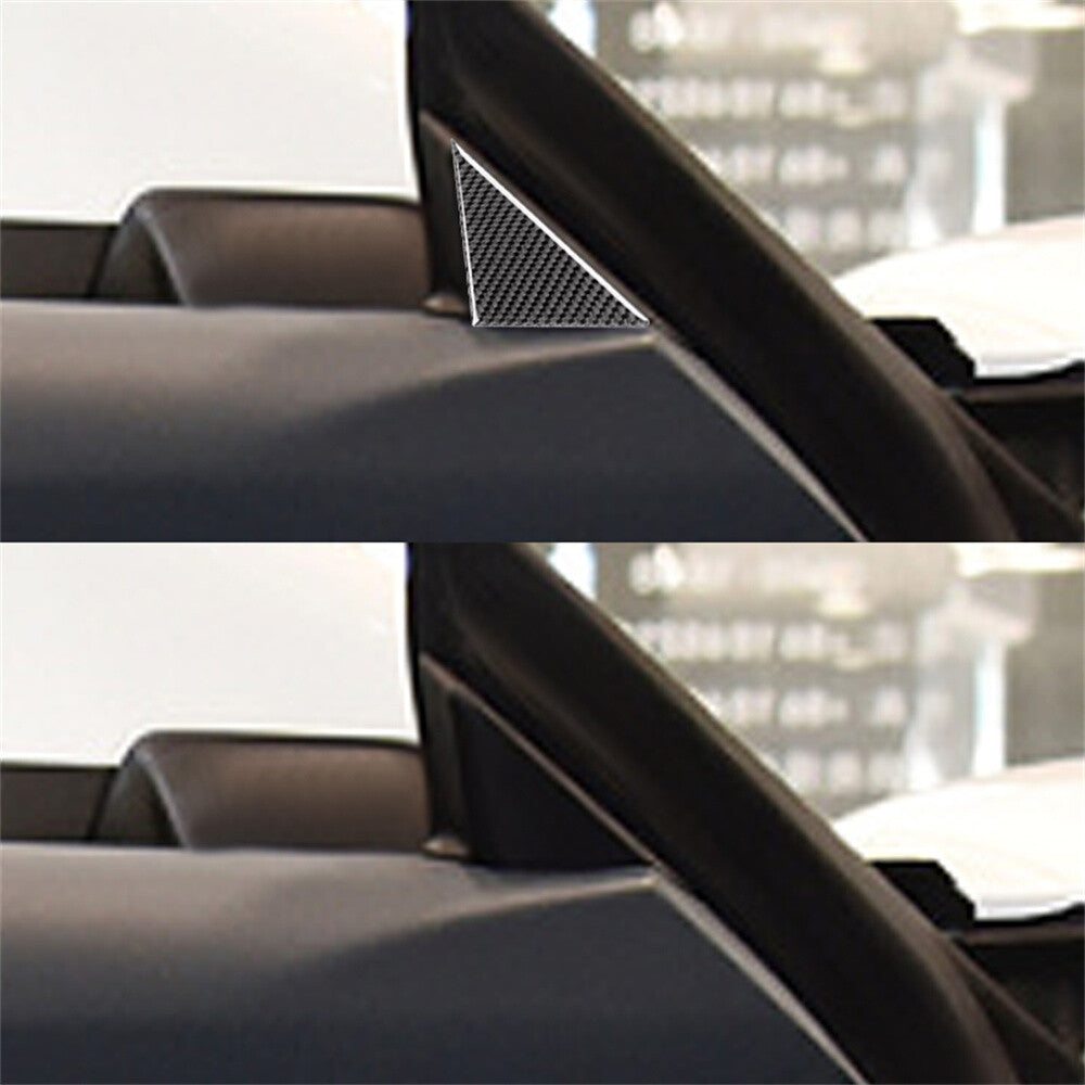 Carbon Fiber Front Door A-pillar Triangle Panel Cover for Porsche Taycan 2019-22