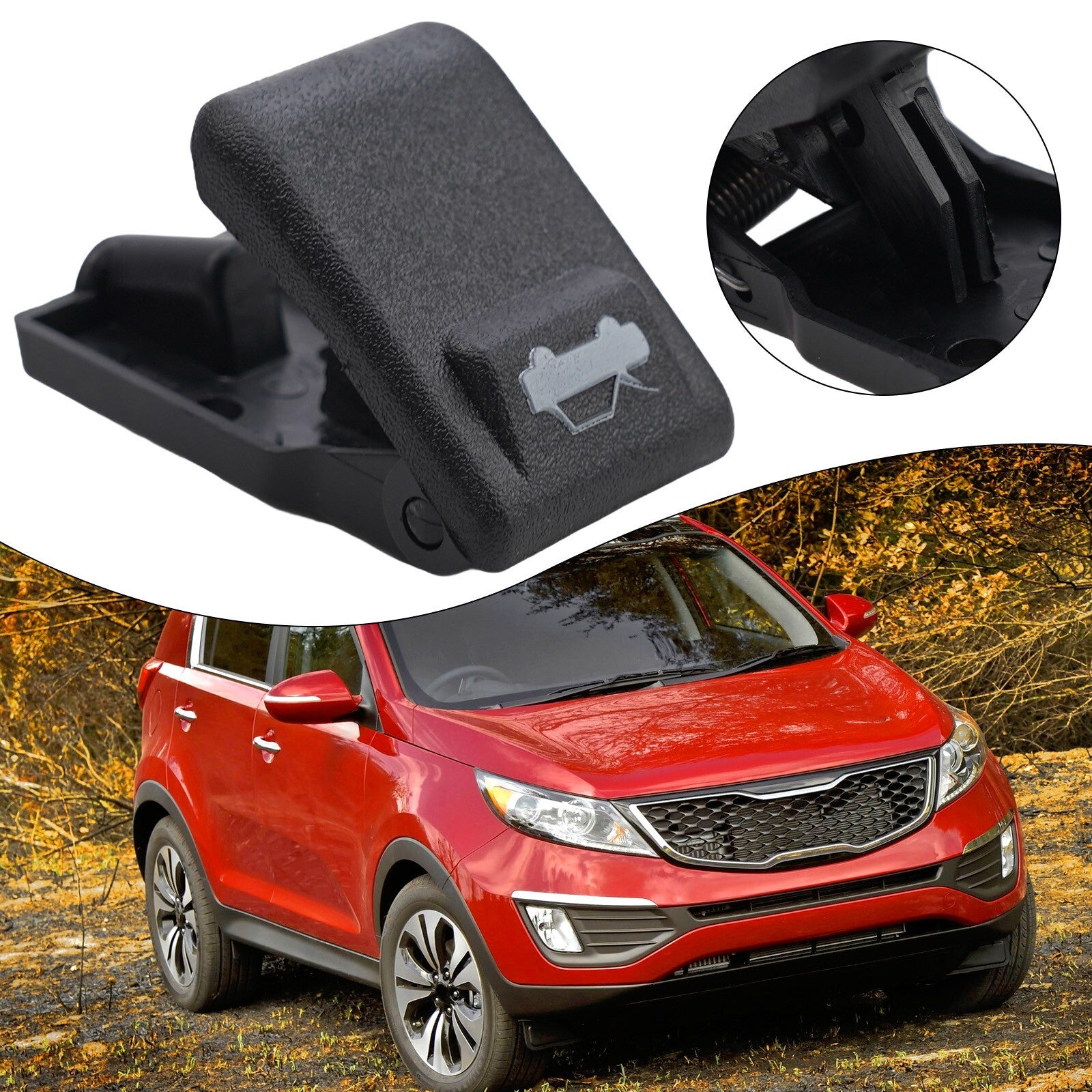 1Hood Latch Release Handle Switch Cover for Hyundai Accent for Elantra and for Kia K2