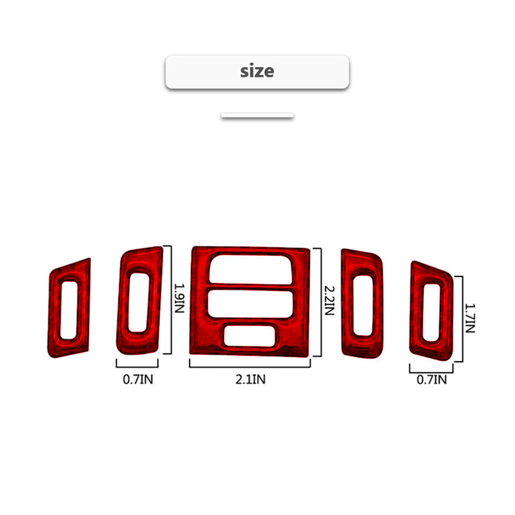 Red carbon fiber interior vent cover trim suitable for BMW 3 Series, E90, E92, E93 (2005-12-)