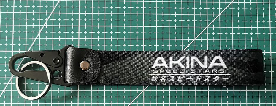 Dark brown leather horseshoe buckle for Audi A3 car keychain/key ring.