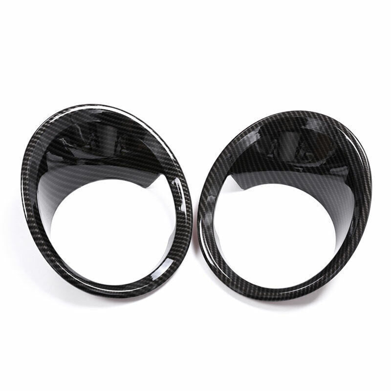 pair of carbon fiber front fog light cover trims for 2016-2019 for BMW X1 F48.