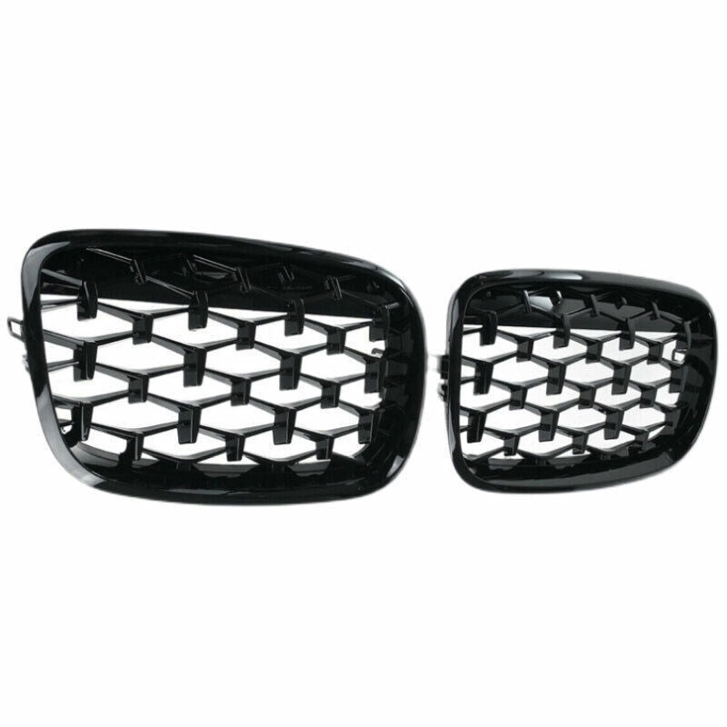 for BMW X5 X6 2008-2013 Black Gypsophila Front Upper Bumper Mesh Grill Grille 2P